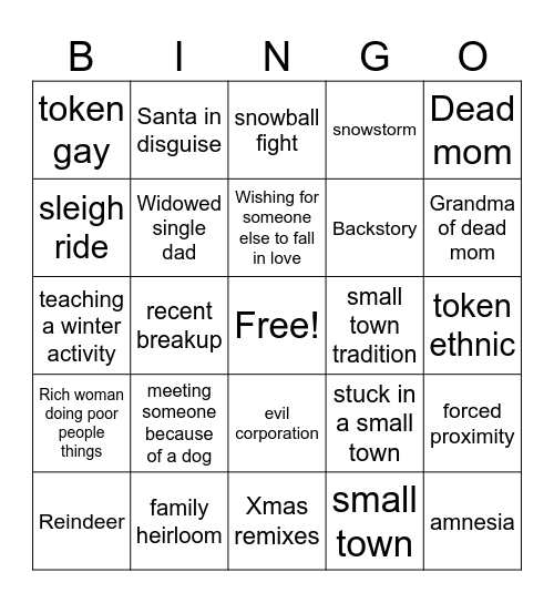 Christmas Bingo Card