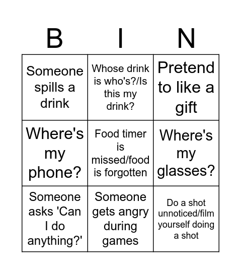Christmas 2025 Bingo Card