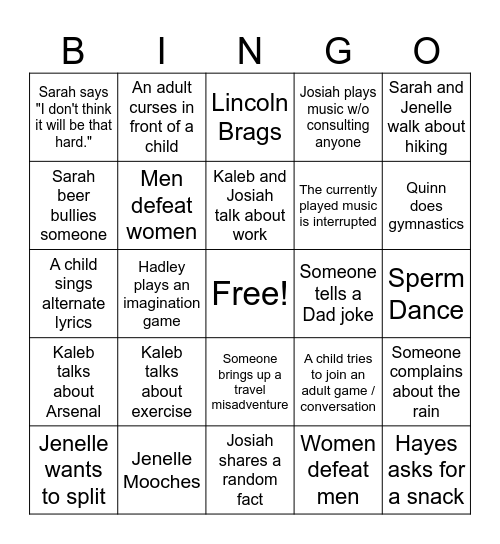 Wagoner BINGO Card