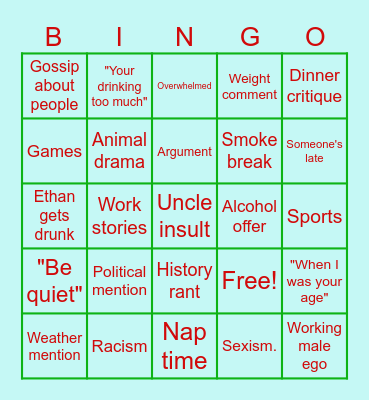 Christmas Bingo Card