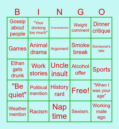 Christmas Bingo Card