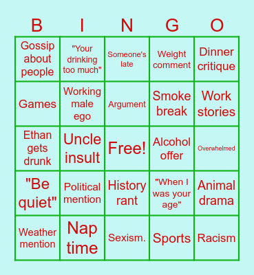 Christmas Bingo Card