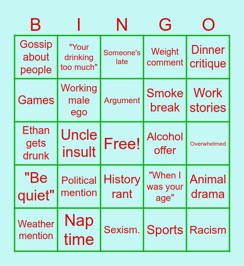 Christmas Bingo Card