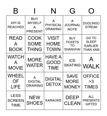 January'26 life bingo Card
