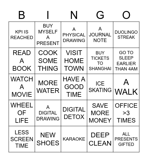 January'26 life bingo Card