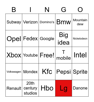 Full best animation logos Bingo Card