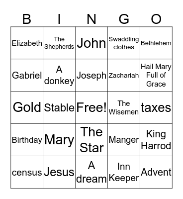 Christmas Bingo Card