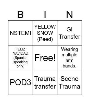 GV 2025 XMAS BINGO Card