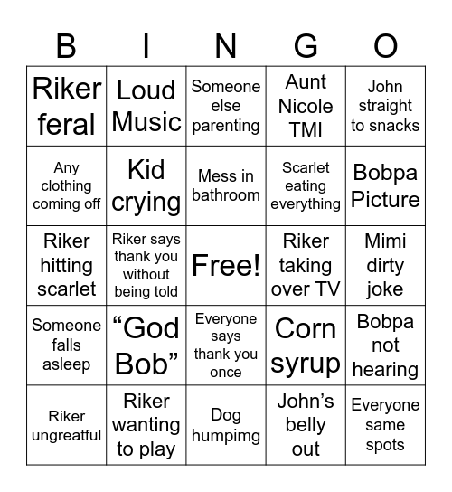 Christmas Bingo Card