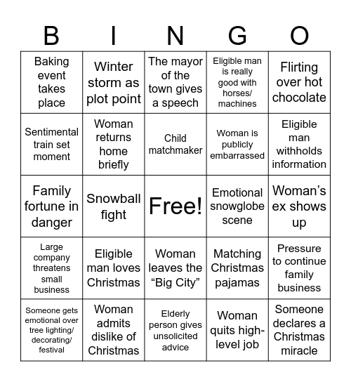 We Love You, Hallmark Bingo Card