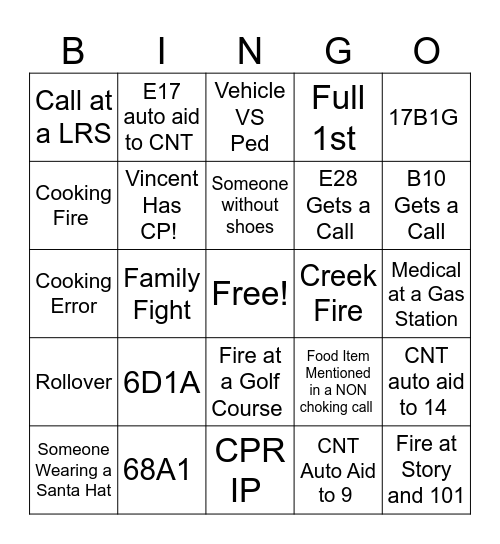 X-mas Bingo Card