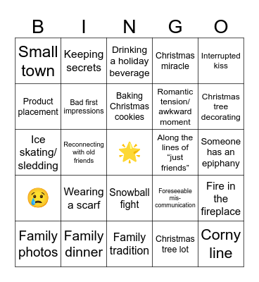 Hallmark Bingo Card