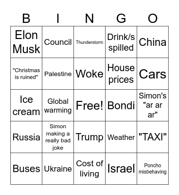 Christmas Bingo Card