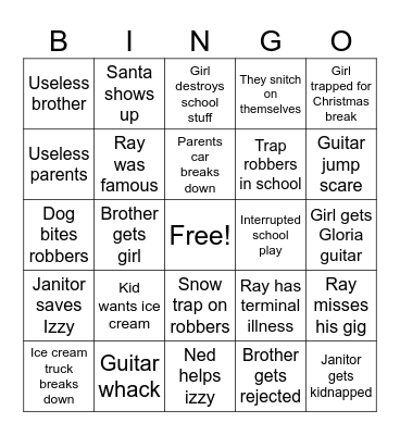 Christmas break in Bingo Card