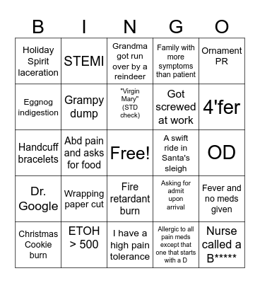 XMAS BINGO Card