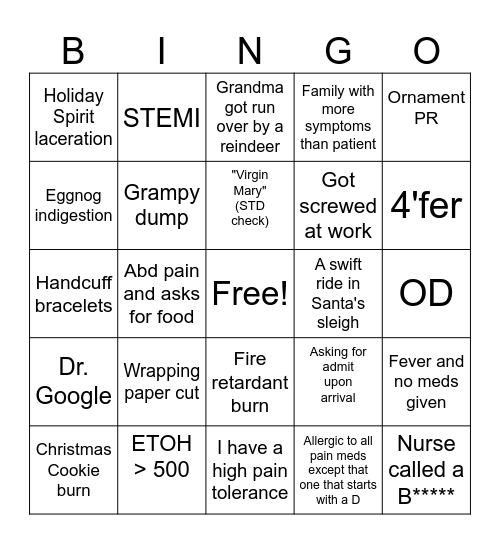 XMAS BINGO Card