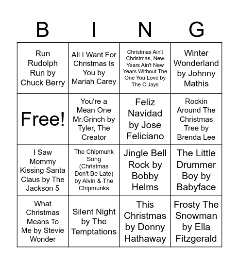 Christmas Bingo Card