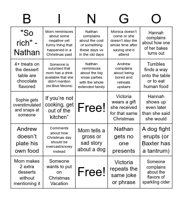 Christmas Bingo Card