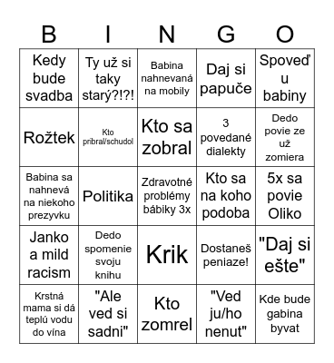 25. December Bingo Card