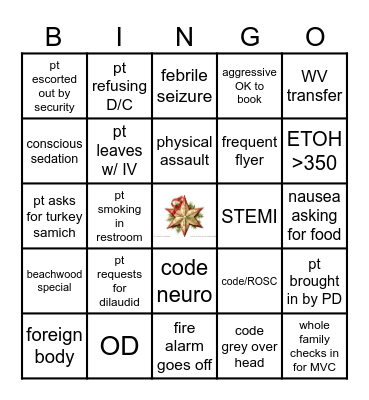 CHRISTMAS Bingo Card