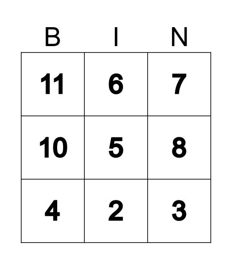 Xmas Bingo altalt Bingo Card
