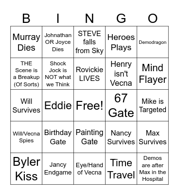 S5V2 Bingo Card