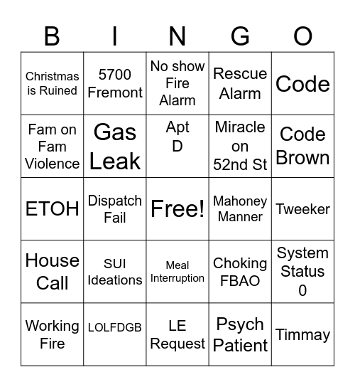 Christmas Bingo Card
