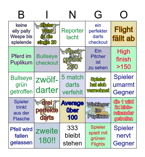 D A R T S     Liste 4 Bingo Card