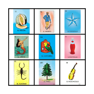 Loteria Bingo Card