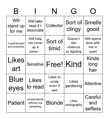 Are you SUNNY’s type Bingo Card