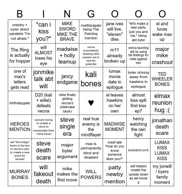 ST5 Bingo Card