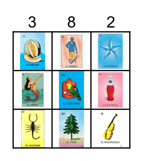 Loteria Bingo Card