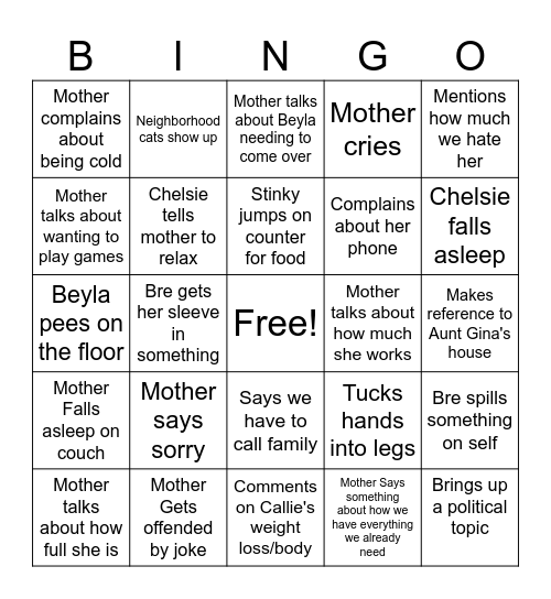 Christmas 2026 Bingo Card