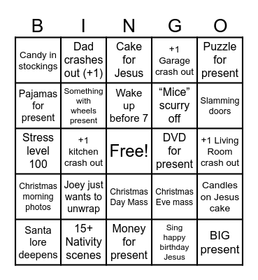 Christmas Bingo Card