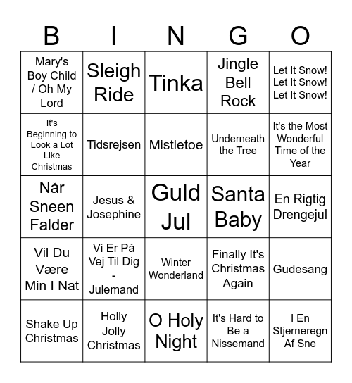 Lund Julefrokost Bingo 2025 Bingo Card
