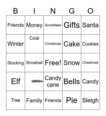 Christmas Bingo Card
