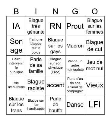 Soirée Booder Bingo Card