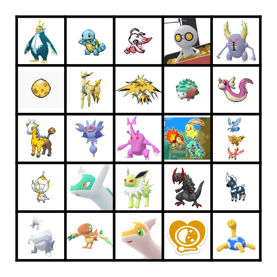 Shiny Bingo 2026 Bingo Card
