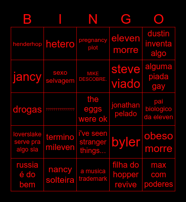 essa porra vsf Bingo Card