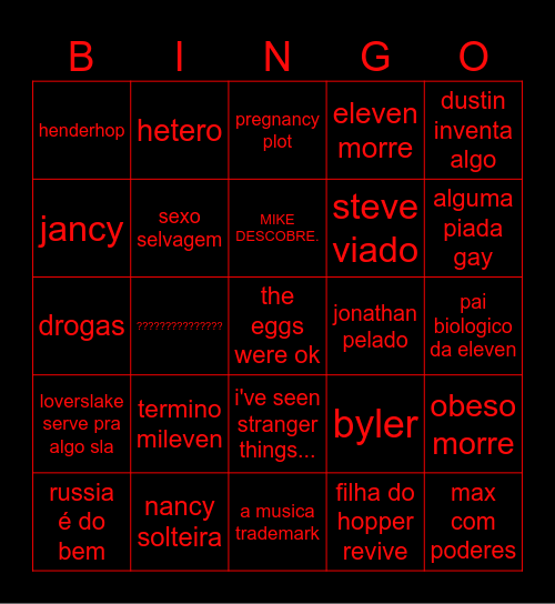 essa porra vsf Bingo Card