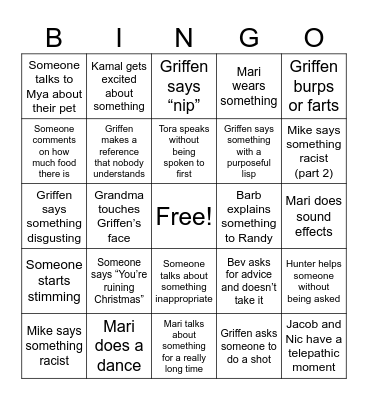 … Bingo Card
