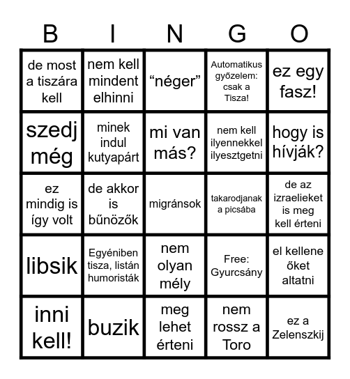 Karácsonyi vacsora bingó Bingo Card