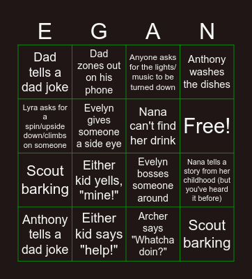 Christmas 2026 Bingo Card