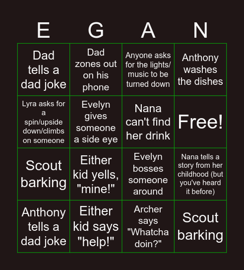 Christmas 2026 Bingo Card