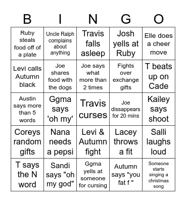 Christmas 2026 Bingo Card