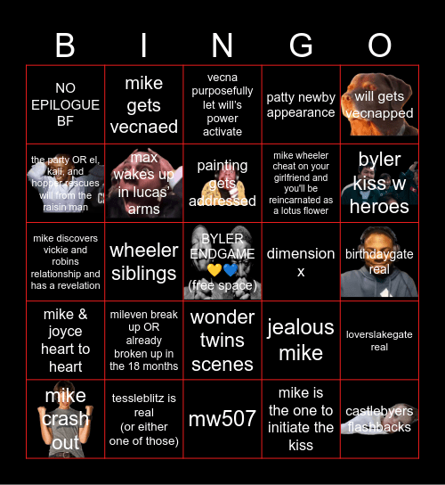 Stranger Things 5 Vol2 Bingo Card