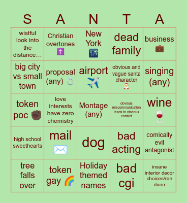 X-mas Bingo 2025 Bingo Card