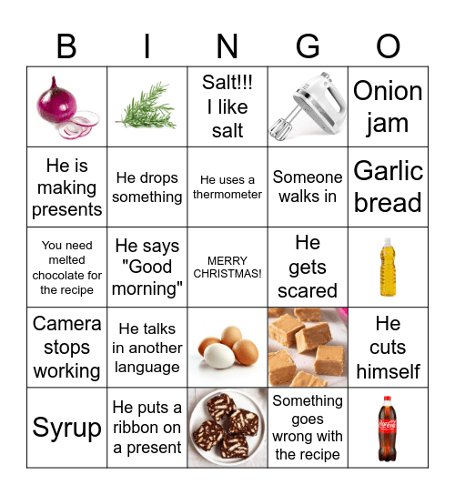 Making Edible Christmas Gifts🎄🎁 Bingo Card
