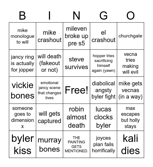 st5 vol2 Bingo Card