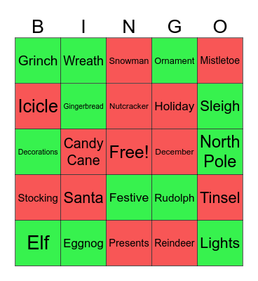 Christmas Bingo Card